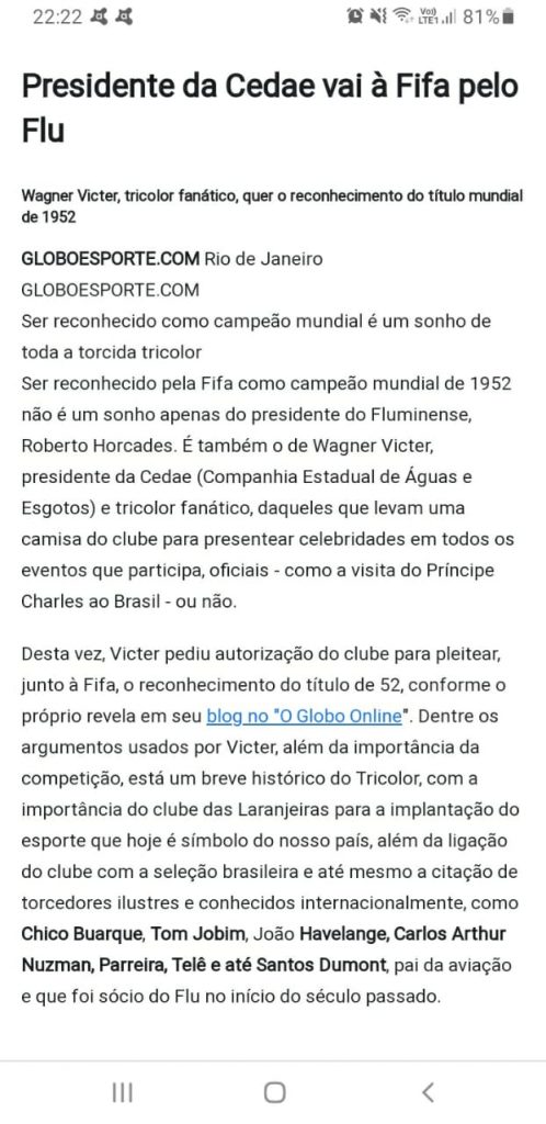 Fluminense Campeão Mundial de 1952 